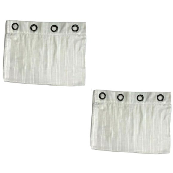 2 Regal Home Luxury Curtains Panels Drapes Off-White Ivory Stripe Grommets Long - Picture 1 of 8